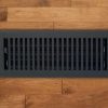 Home Improvement Madelyn Carter | 4 X 10 Cast Aluminum Contemporary Vent Cover - Black (Overall: 5.25 X 11.5)