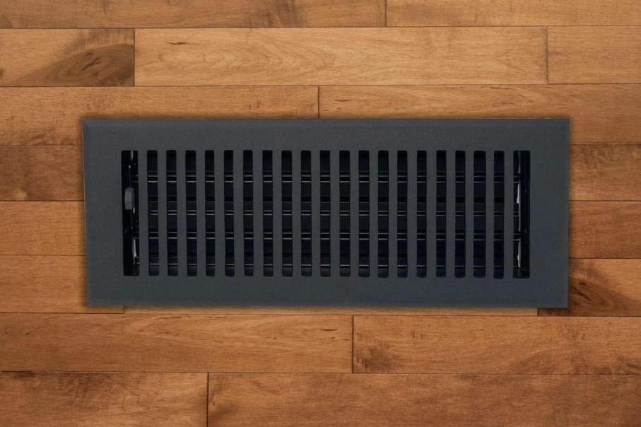 Home Improvement Madelyn Carter | 4 X 10 Cast Aluminum Contemporary Vent Cover - Black (Overall: 5.25 X 11.5)