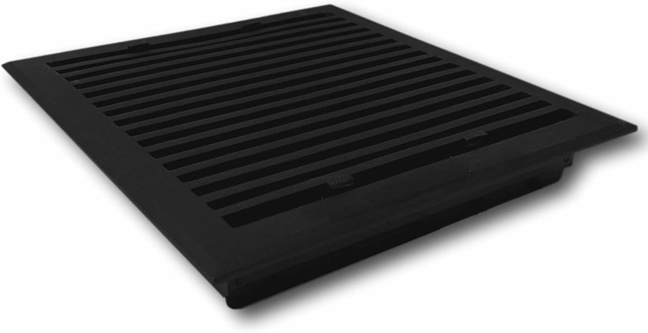 Home Improvement Madelyn Carter | 4 X 10 Cast Aluminum Contemporary Vent Cover - Black (Overall: 5.25 X 11.5)