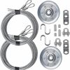 Home Improvement EWONICE | Garage Door Cable And Pulley Replacement Kit Including 2 Pairs Of Galvanized Aircraft Cables - 3/32\" And 1/8\" Diameter, Two Heavy Duty 3\" Sheaves, 10 Fasteners For Overhead Sectional Garage Doors