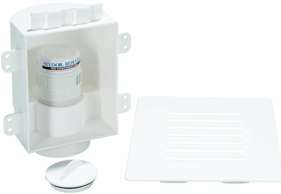 Home Improvement Studor | Studor 20381 Redi-Vent Air Admittance Valve With Recessed Box And Grill, White