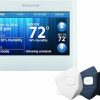 Home Improvement Playhardest | Playhardest Honeywell Th9320Wf5003 Wi-Fi 9000 Color Touch Screen Programmable Thermostat, White (With Playhardest Cleaning Cloth)