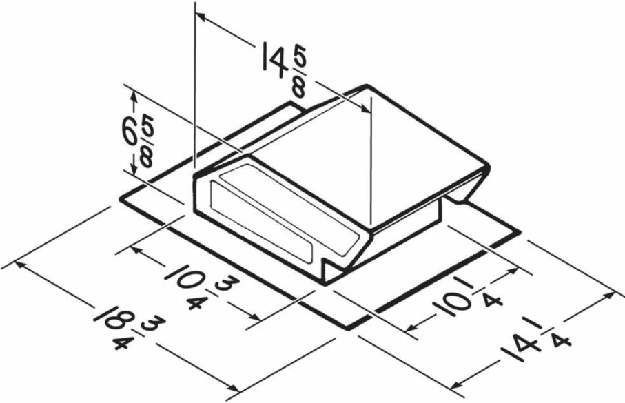 Home Improvement Broan-NuTone | Broan-Nutone 634 Broan Steel 3-1/4X 10\" Roof Cap For 3-1/4 X 10 8-Inch Round Duct, 1