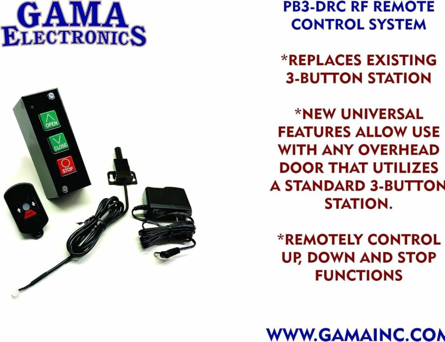 Home Improvement GAMA Electronics | Rf Remote Control System For Commercial Overhead Doors Pb3-Drc