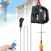 Home Improvement NEWTRY | Newtry 3 In 1 Electric Hoist Winch 1,100Lb Wireless Remote Control, Cable Remote Control, 110/120 Volt Portable Power Electric Hoist, Vertically & Horizontally, Lift 16Ft/Min