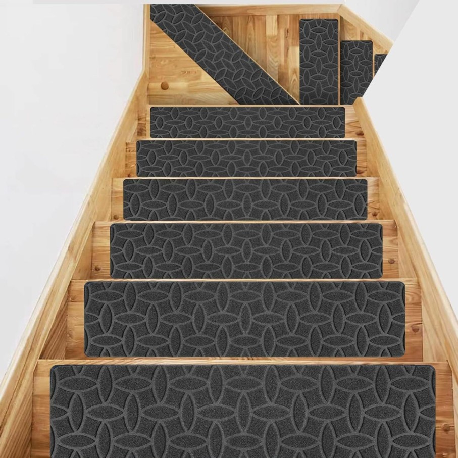 Home Improvement ROMROL | Romrol Stair Treads For Wooden Steps 8''X30 15Pcs In Pack Non-Slip Carpet Step Mats Indoor For Kids Elders Pets, Reusable Safety Staircase Runners For Wooden Step