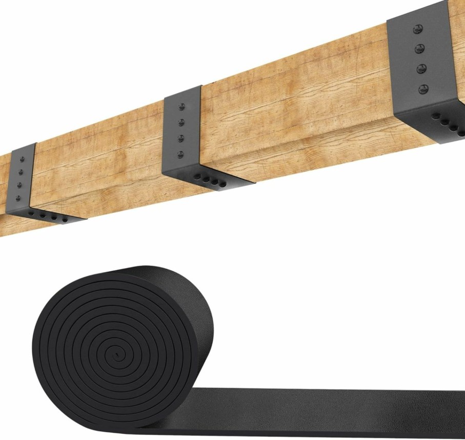 Home Improvement LFUTARI | 5Ft Faux Wood Beam Strap,Flexible Beams Gap Hiding Strap, Wood Beams Metal Look Strap,Architectural Products For Faux Wood Beams,Ceiling Beam And Cabin Shutters Accessories (2.36\"Width)