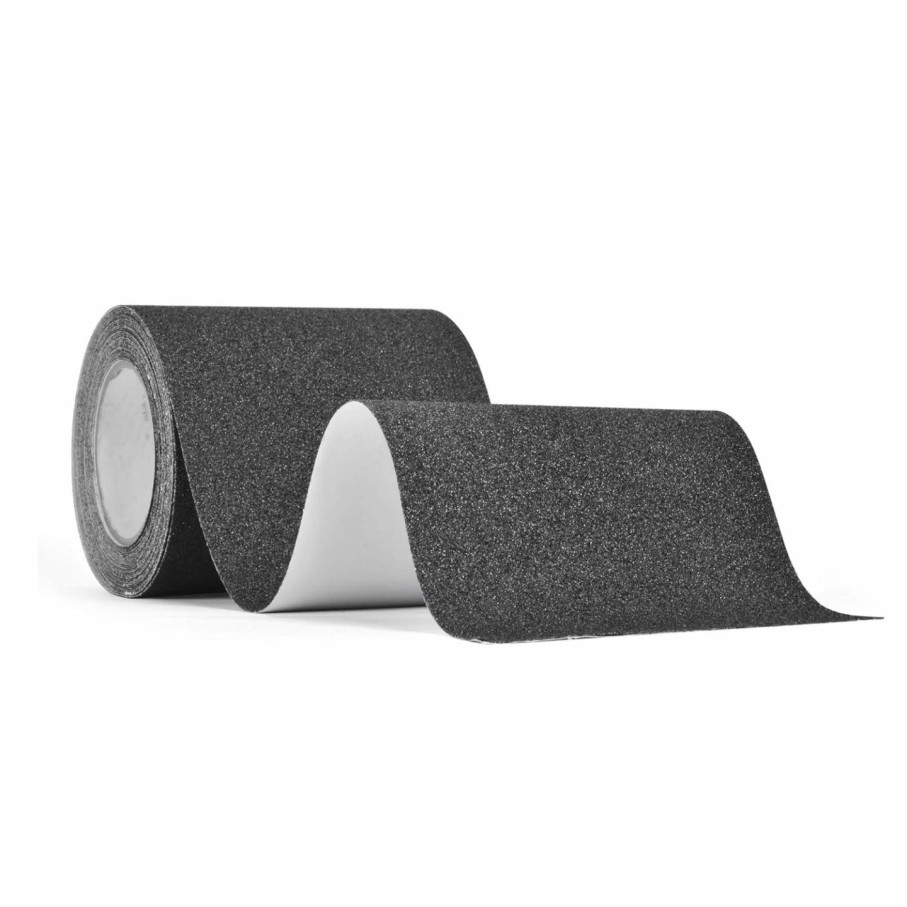 Home Improvement AceFox | Anti Slip Traction Tape, 6\" 30 Feet, Grip Tape For Stairs, 80 Grit, Best Grip And Friction, Safe, Tread Step, Strong Abrasive Adhesive For Stairs, Indoor, Outdoor, Black