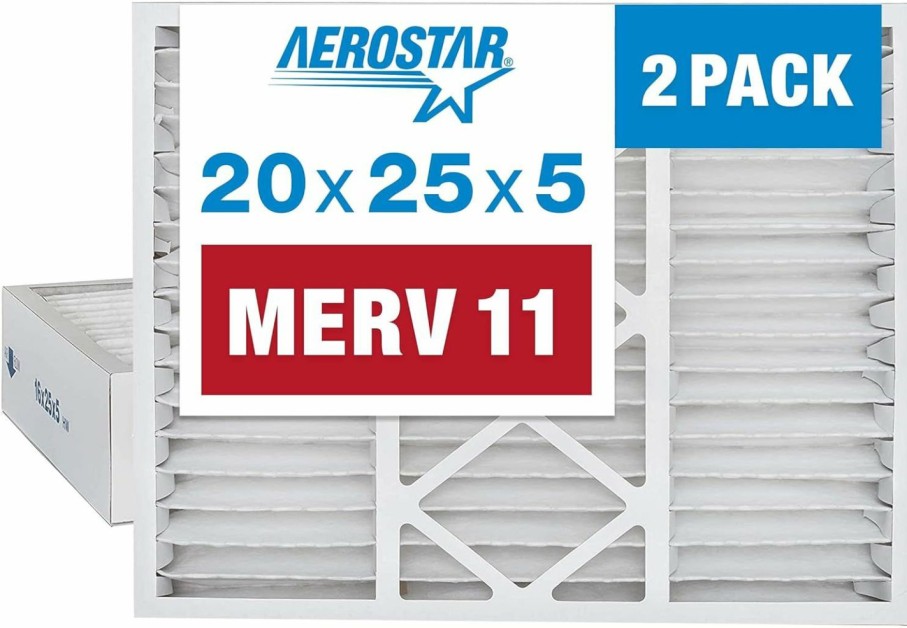 Home Improvement Aerostar | Aerostar 16X25X5 Merv 11 Pleated Replacement Air Filter For Honeywell Fc100A1029, Ac Furnace Air Filter, 2 Pack (Actual Size: 15 7/8\" X 24 3/4\" X 4 3/8\")