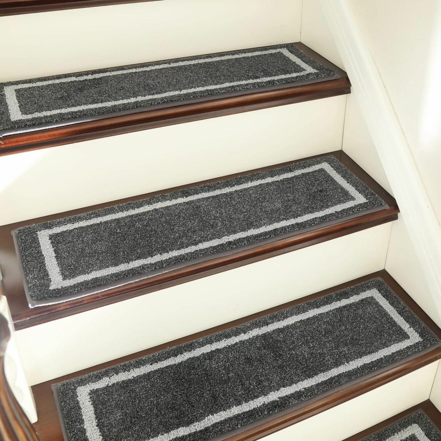 Home Improvement COSY HOMEER | Cosy Homeer Soft Stair Treads Non-Slip Carpet Mat 28Inx9In Indoor Stair Runners For Wooden Steps,Stair Rugs For Kids And Dogs, 100% Polyester Tpe Backing 15Pcs,Beige,Square